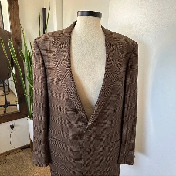 VTG BRIONI for Neiman Marcus luxury houndstooth sport coat - Picture 2 of 16